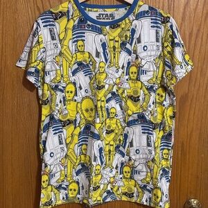 Cakeworthy Star Wars Blue and Yellow Graphic Tee Sz large F